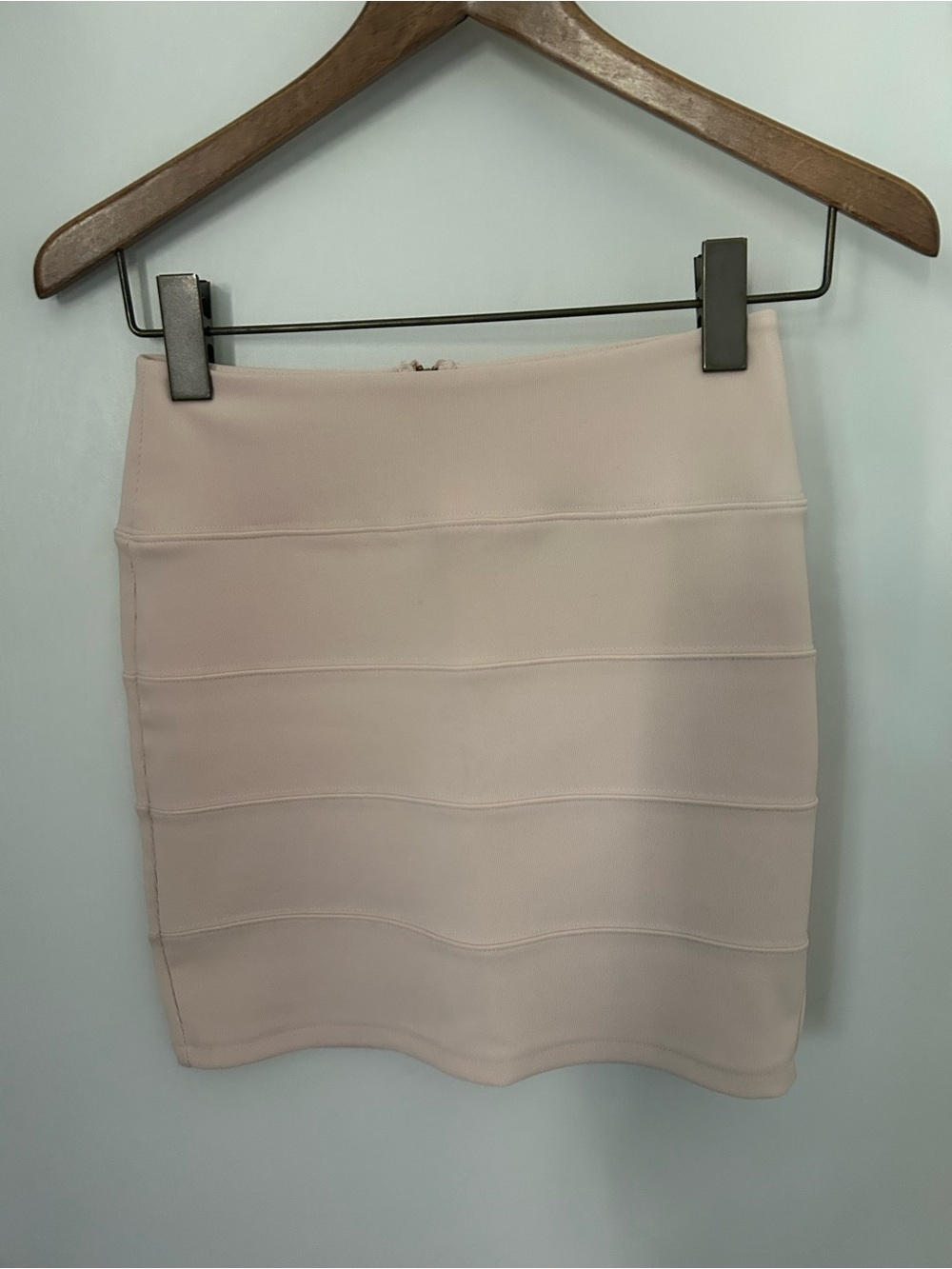 Topshop Pale Pink Bandage Mini Skirt
